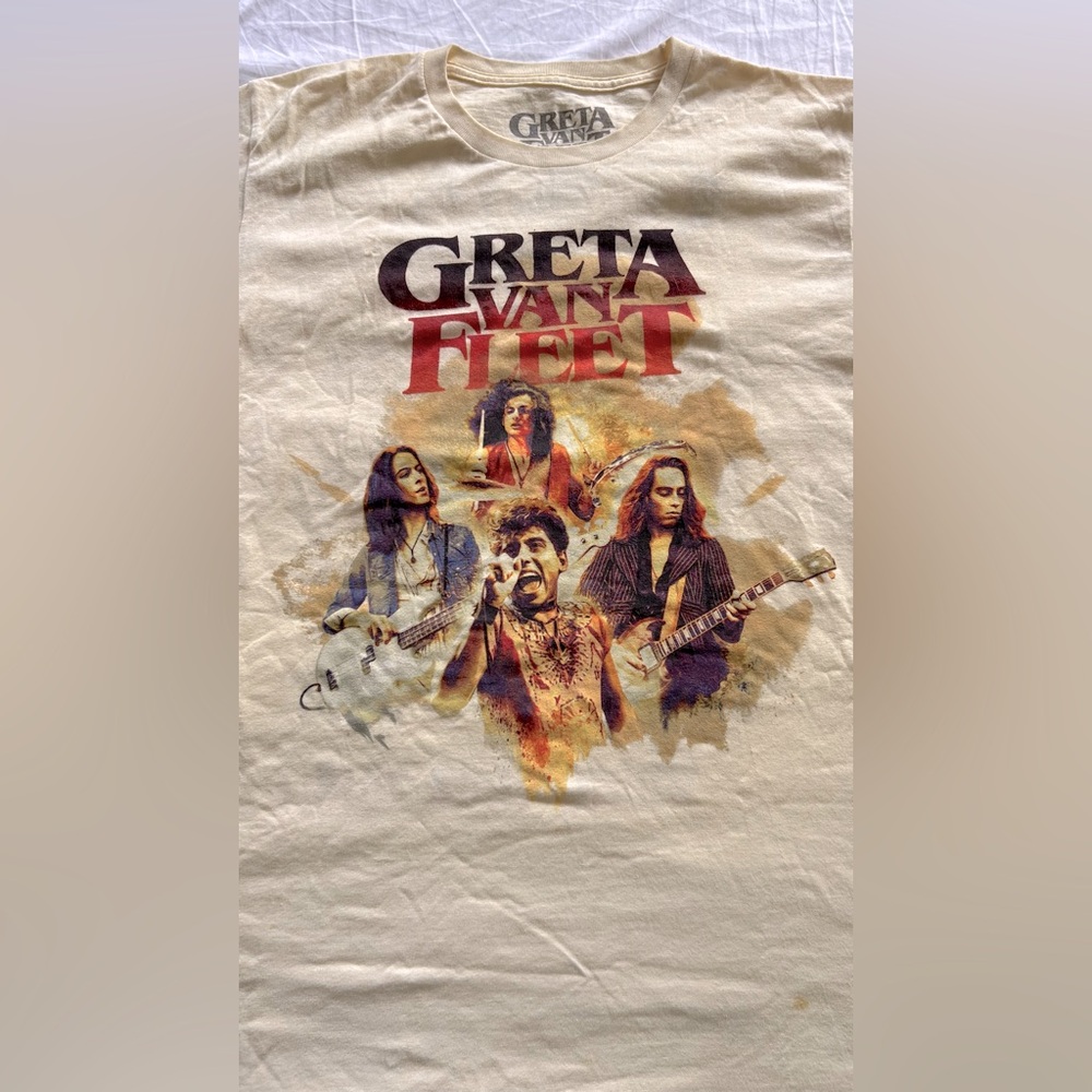 Greta Van Fleet 2018 World Tour T Shirt Medium M T-Shirt